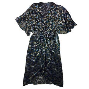 ModCloth | Dramatic Depths Sheer Velvet Dress | Size Medium